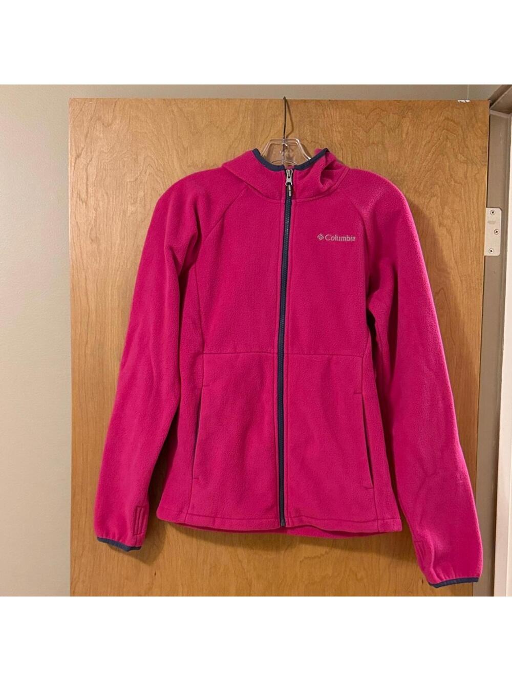 Columbia Girls Youth XL (18/20) Pink Full Zip Fleece Jacket — Fits Women's XS/S